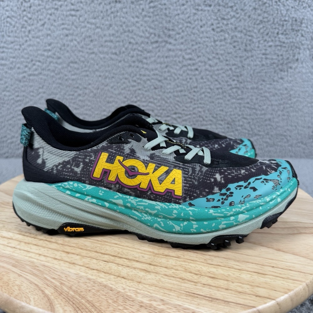 Hoka Speedgoat 6 Womens 6.5 B Trail Running Hiking Shoes Vibram 1147811 BLVR